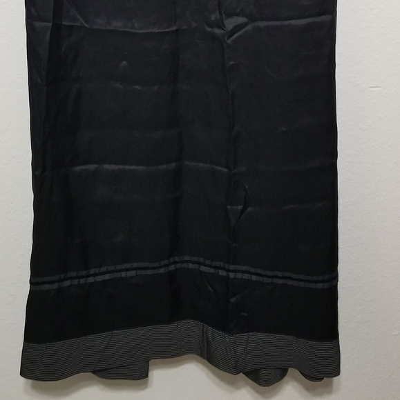 Krista Larson Elastic Waist Black Acetate Long Full Skirt One Size - Picture 5 of 10